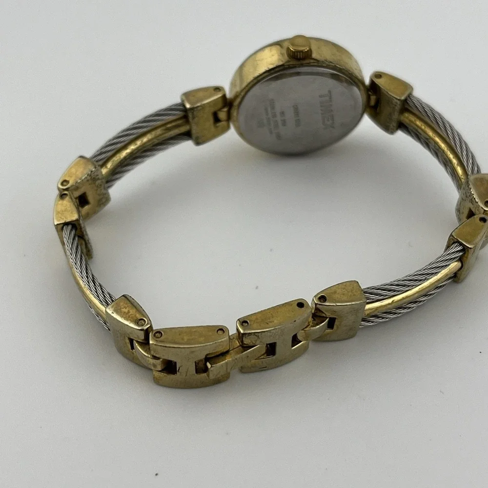 Timex Watch Women‎ 22mm Silver Gold Two Tone 6.75